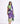 Green Purple Daisy Kaftan Sari Dress