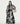 Black and White Abstract Long Dress