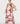 White and Red Abstract Sleeveless Long Dress