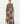 Brown and White Abstract Crinkled Skirt