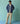 Sorren Hand-Embroidered Border Linen Jacket in Indigo