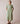 Sola Patchwork Block-Printed Linen Dress in Fern