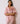 Zaran Cowl Neck Metallic Dress in Pink