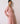 Raya Metallic Linen Wrap Dress in Pink