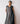 Rira Metallic Linen Long Co-ord in Charcoal