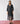Raya Metallic Linen Wrap Dress in Charcoal