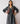 Raya Metallic Linen Wrap Dress with Jacket in Charcoal