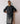 Jawahar Metallic Linen Kurta Set in Charcoal