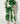 Green and White Abstract Pants