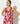 Red and White Floral Sleeveless Long Dress
