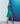 Emerald Green Box Pleat Dress