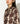 Brown and White Abstract Shirt Dress