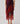 Burnt Wine Fringe Skirt