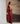 Rasa One Shoulder Top Set with Skirt in Sindoor