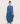 Blue Ribbed Scallop Cowl Dress