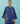 Iva Block Printed Embroidered Co-ord Set in Indigo