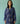 Sira Border Linen Floral Co-ord Set in Indigo