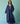 Pera Border Linen Co-ord Set in Indigo