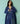 Pera Border Linen Co-ord Set in Indigo
