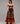 Tan-Brown Corset Dual Striped Stole Skirt Set
