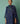 Rava Border Linen Stripe Dupatta in Indigo