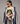Eggshell Corset with Trench Jacket & Dual Striped Sari Set