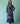 Arya Block Printed Floral Blazer in Indigo