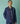 Della Border Linen Jacket in Indigo