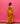 Mustard Short Kurta, Bandhani Dhoti Pant & Organza Dupatta Set