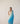 Blue Ombre Linen Sari with Gold Dot Print