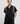 Black Swarovski Button Up Shirt