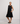 Black Short Frill Dress With Beetle Brooch