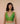 Bow Silk Blouse in Green