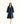 Poplin Midi Dress in Blue with Cinching Detail