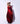 Red Black Stripe Bandhani Cape Dress