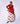 Red Tissue Embroidered Top