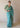 Teal Wildflower Meadow Jamdani Sari