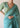 Teal Wildflower Meadow Jamdani Sari