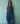 Vanya Border Linen Sleeveless Kurta Set in Indigo