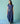 Xora Border Linen Cap-Sleeve Top in Indigo