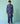Farhan Block-Printed Floral Kurta in Indigo