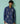 Arden Block-Printed Floral Shirt in Indigo