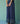 Alina Border Linen Pants in Indigo