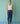 Ines Border Linen Tapered Pants in Indigo