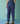 Ines Border Linen Tapered Pants in Indigo