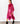 Pink Miller Velvet Kimono With Fringe