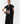 Black Garden Rose Vest & Dhoti Pants