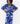Blue Ink Draped Shirt Dress