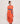 Rust Ribbed Scallop Cowl Dress