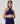 Hope Halter Neck Top in Blue with Elastic Back